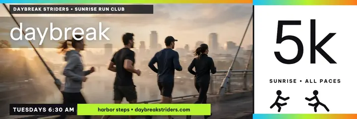 Daybreak Striders sunrise run header template