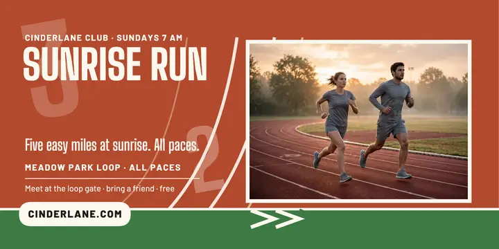 Sunrise run club x-post, track lanes template