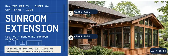 Bayline sunroom extension blueprint header template