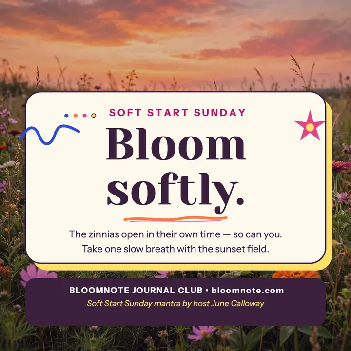 Sunset bloom affirmation, Bloomnote square post template