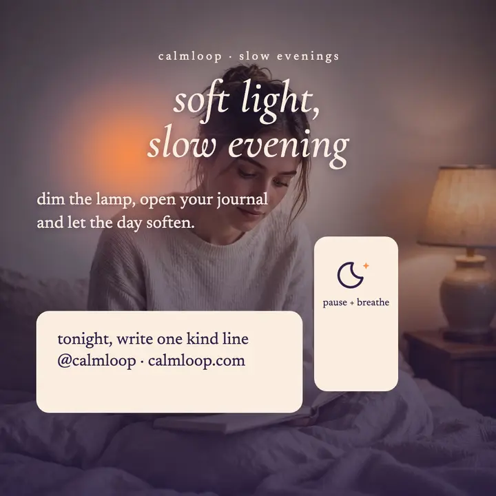 Calmloop sunset halo evening ritual template