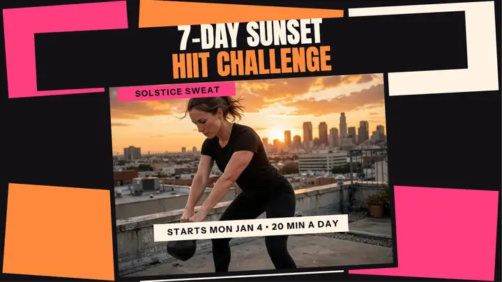 Solstice Sweat sunset HIIT thumbnail template