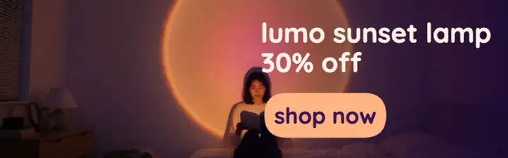 Lumo sunset lamp sale banner template