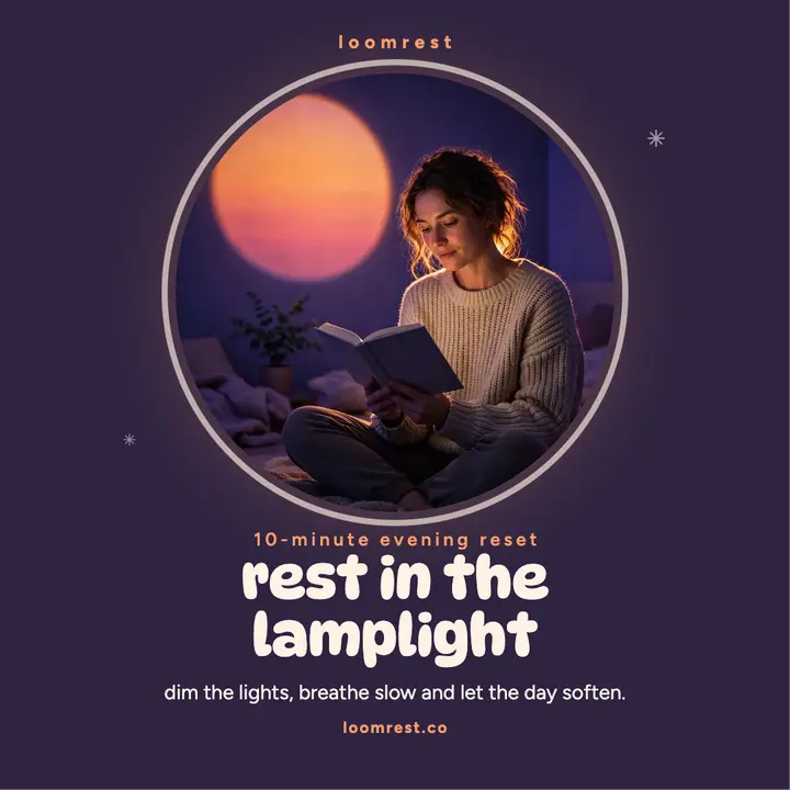 Loomrest evening lamplight reset post: evening reset post template