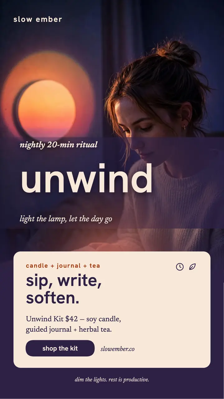 Slow Ember unwind ritual story template