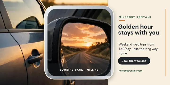 Milepost Rentals sunset mirror post template
