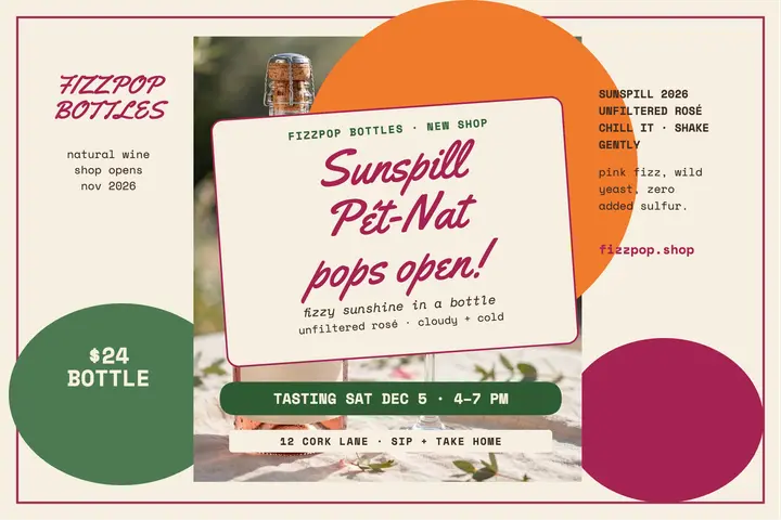Sunspill Pet-Nat wine shop postcard template