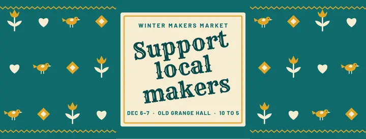 Support local makers market cover template