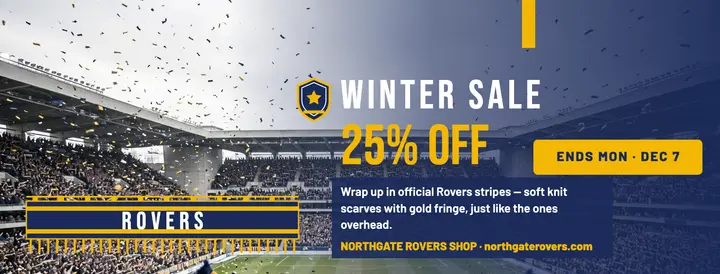 Northgate Rovers winter scarf sale cover template