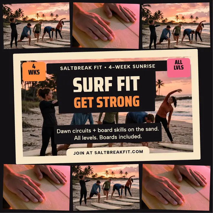 Saltbreak Fit sunrise surf-fit poster template