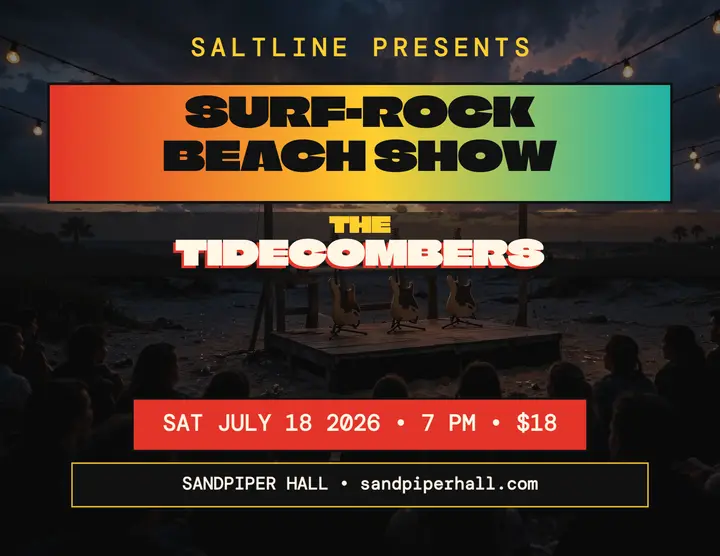 Tidecombers beach show gig poster template