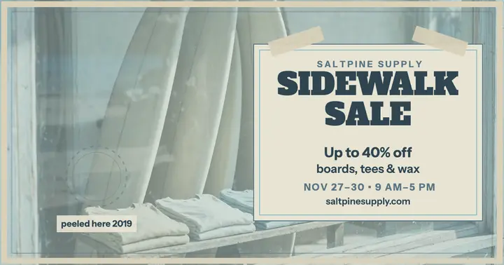 Saltpine sidewalk sale faded post template
