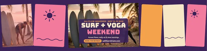 Saltflow surf yoga weekend banner template