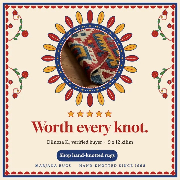 Marjana Rugs five-star review post template