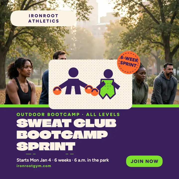 Sweat Club bootcamp sprint square post template