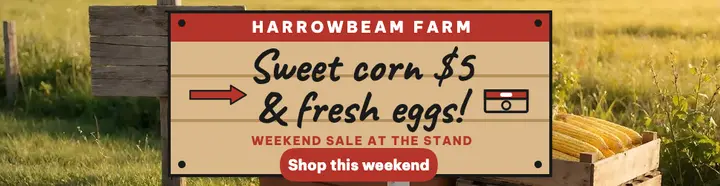 Harrowbeam Farm sweet corn billboard: farm stand sale billboard template
