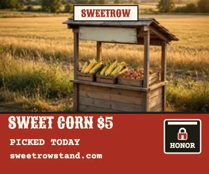 Sweetrow Stand sweet corn farm ad template