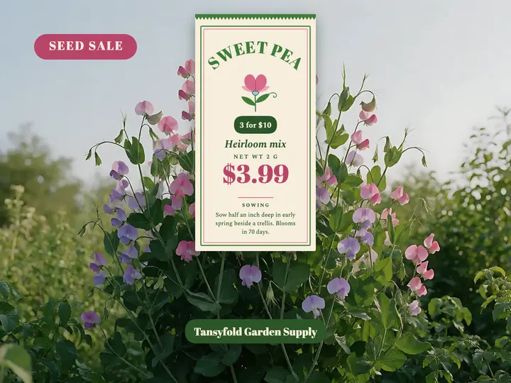 Tansyfold heirloom seed sale slide template