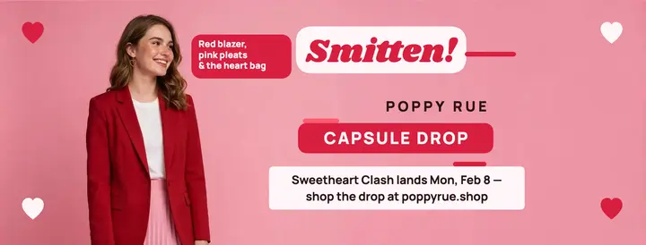 Poppy Rue Sweetheart Clash Valentine cover template