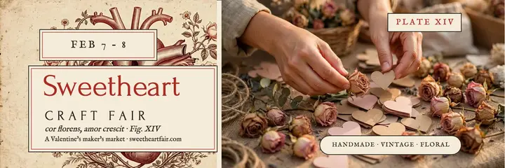 Sweetheart Craft Fair engraved header template