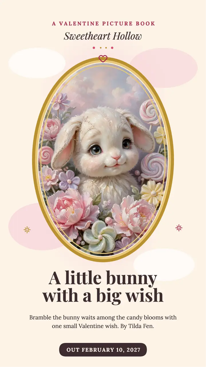 Sweetheart Hollow bunny wish teaser template