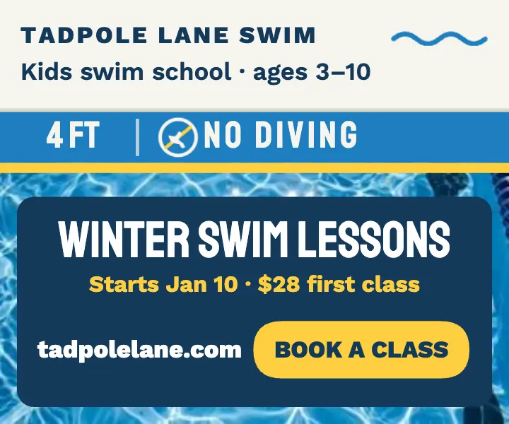 Tadpole Lane Swim winter lessons ad template