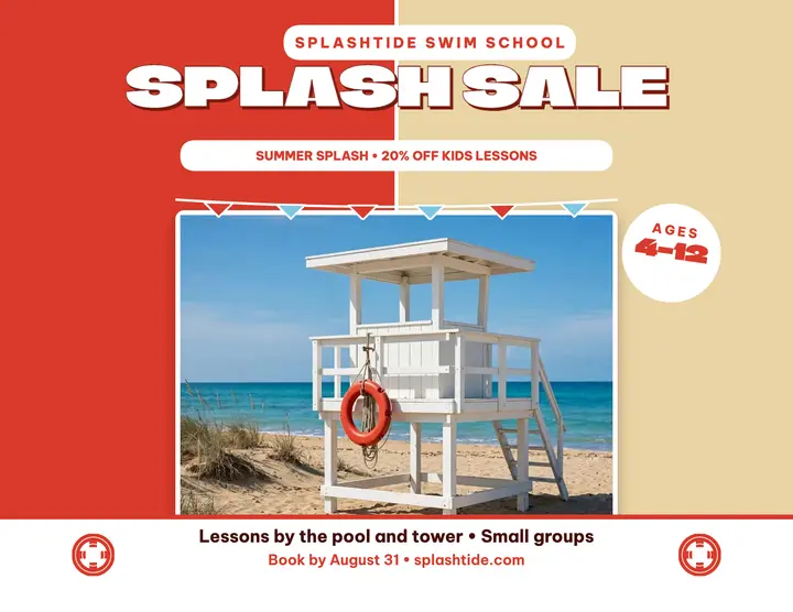 Splashtide summer splash sale flyer template