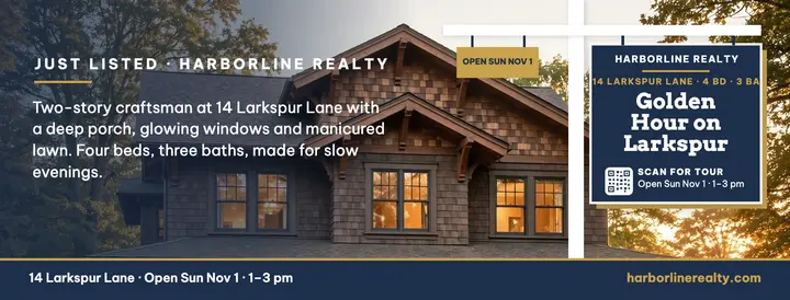 Harborline golden hour listing cover template