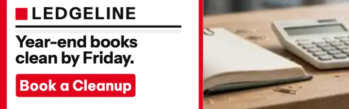 Ledgeline year-end books mobile ad template