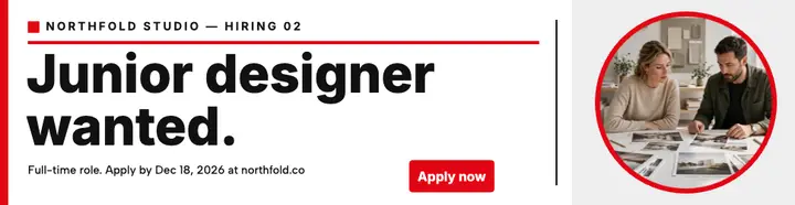 Northfold junior designer hiring billboard template