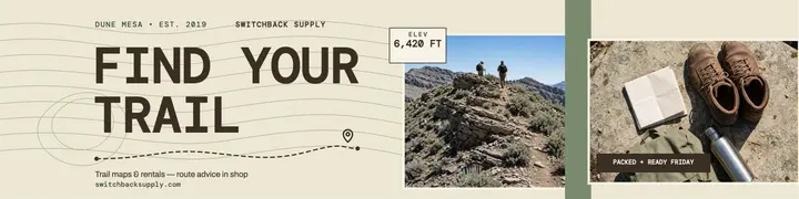 Switchback Supply trail maps banner template