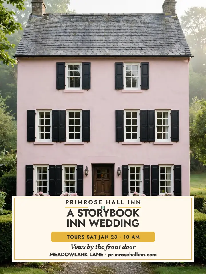 Primrose Hall symmetric inn wedding portrait template