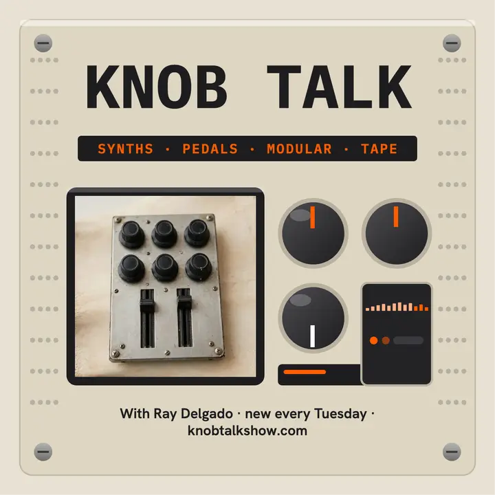 Knob Talk synth gear podcast cover template