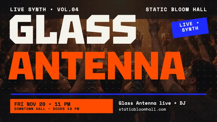 Glass Antenna synth night thumbnail template