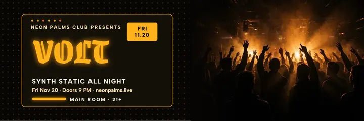 Volt synth night LED header template