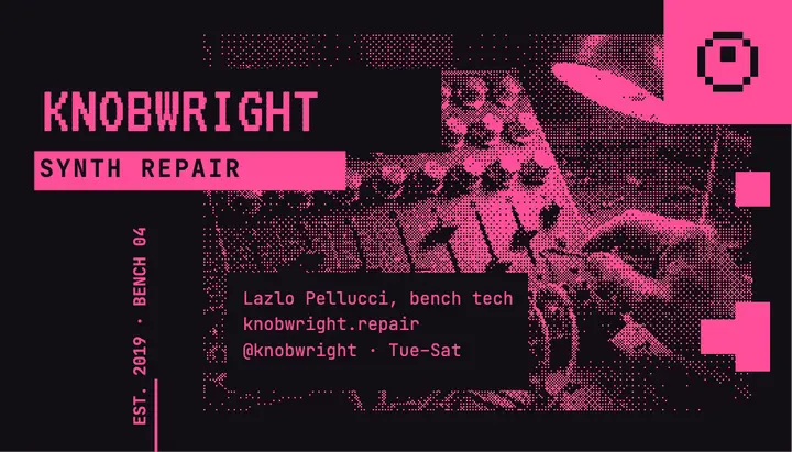 Synth repair card, 1-bit dither template
