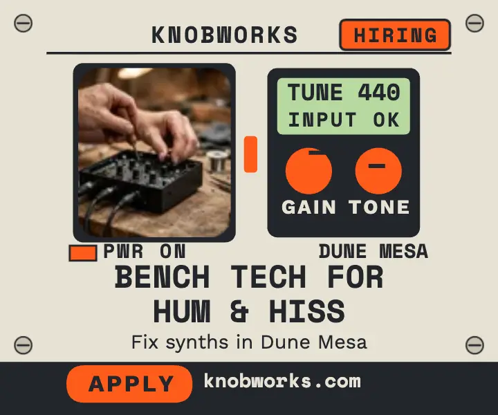 Knobworks bench tech hiring ad template