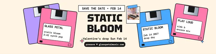 Glass Petal Static Bloom floppy banner template