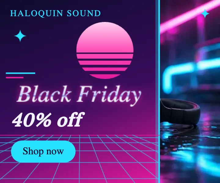 Haloquin Sound Black Friday headphones ad template