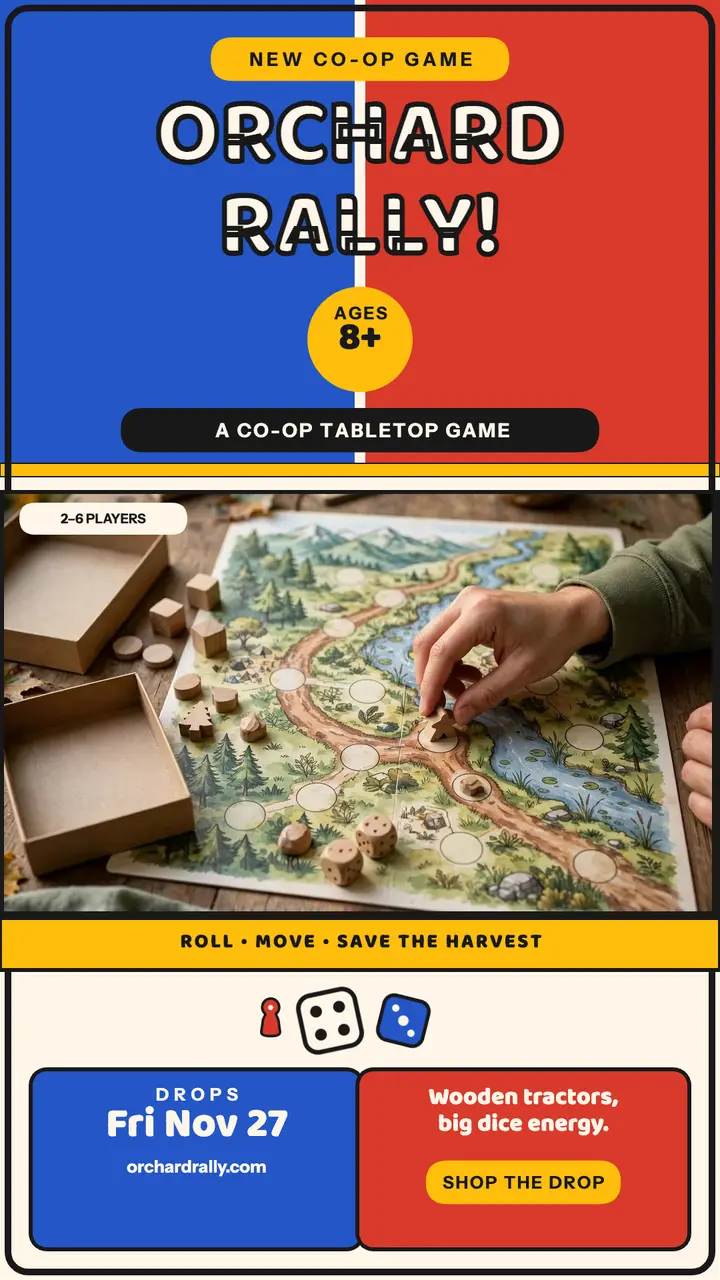 Orchard Rally co-op game launch story template