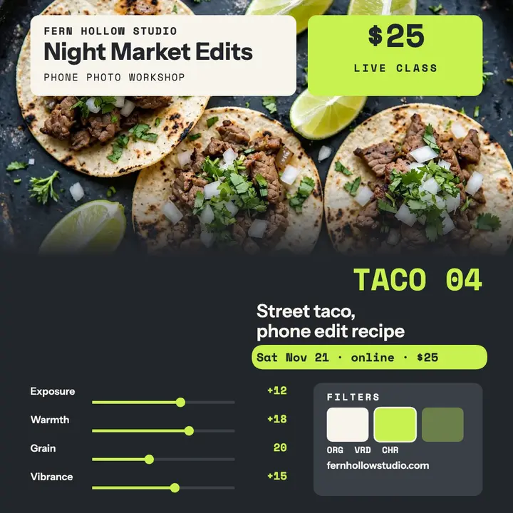 Night Market Edits taco workshop template