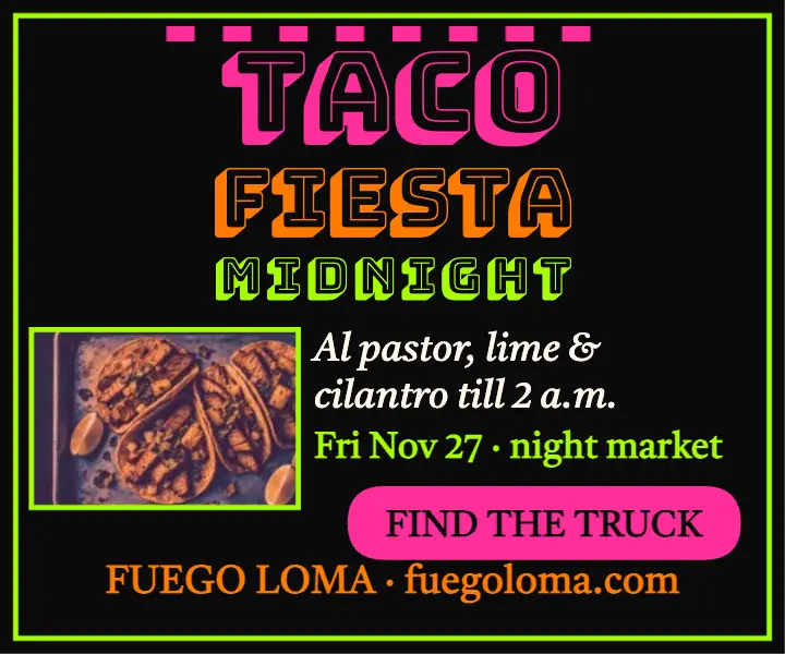 Fuego Loma late-night taco fiesta ad template