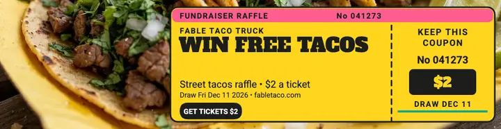 Fable Taco Truck raffle billboard template
