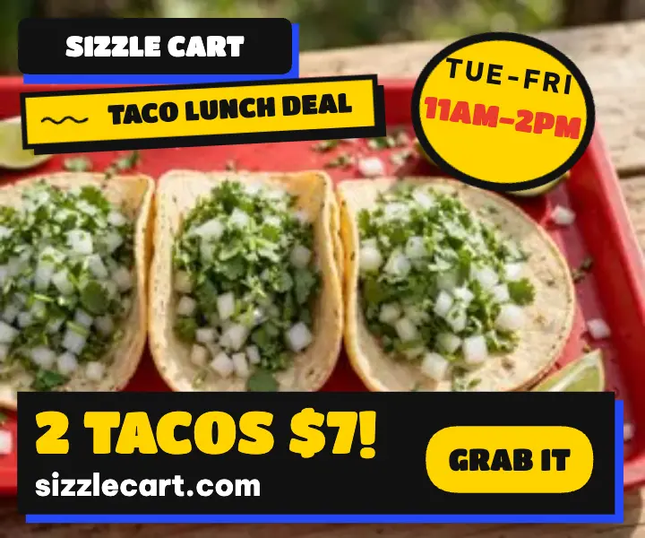 Sizzle Cart lunch deal ad template