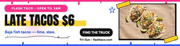 Flash Taco late night billboard template