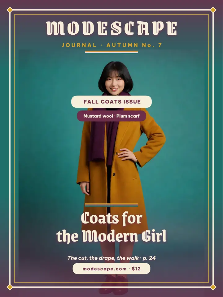 Modescape fall coats cover template