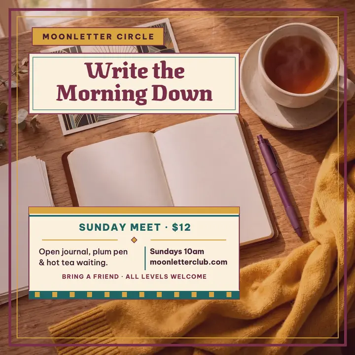 Moonletter Circle journaling meet post: journaling meet post template