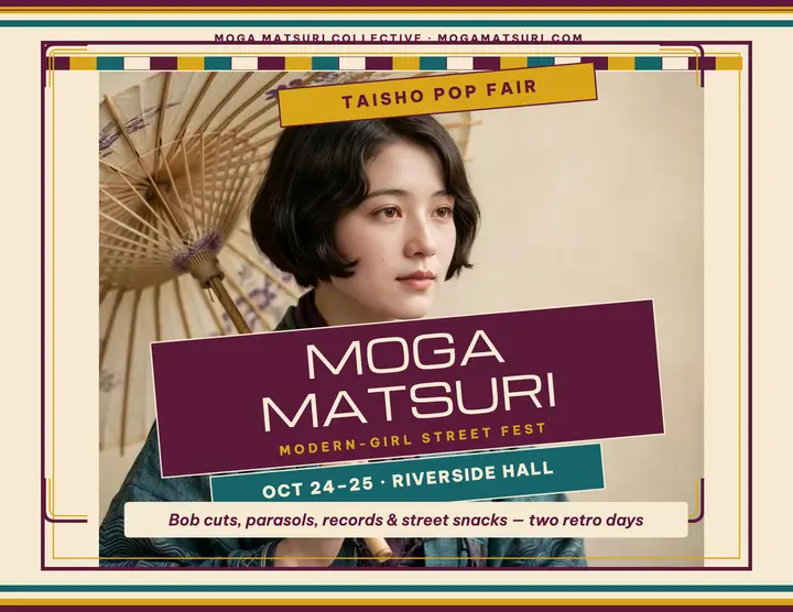 Moga Matsuri modern-girl festival flyer template