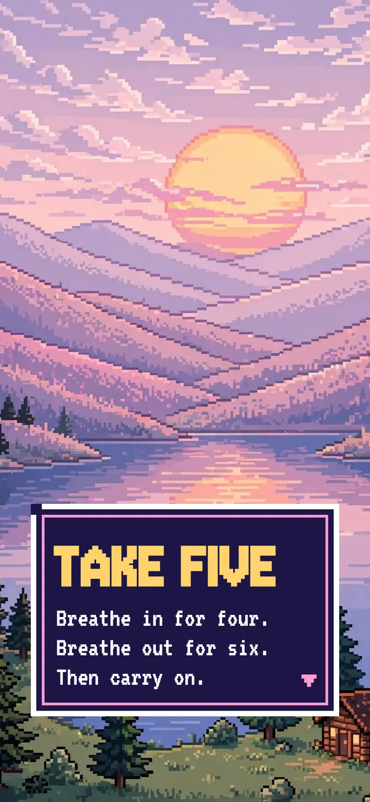 Take five wallpaper, pixel art template
