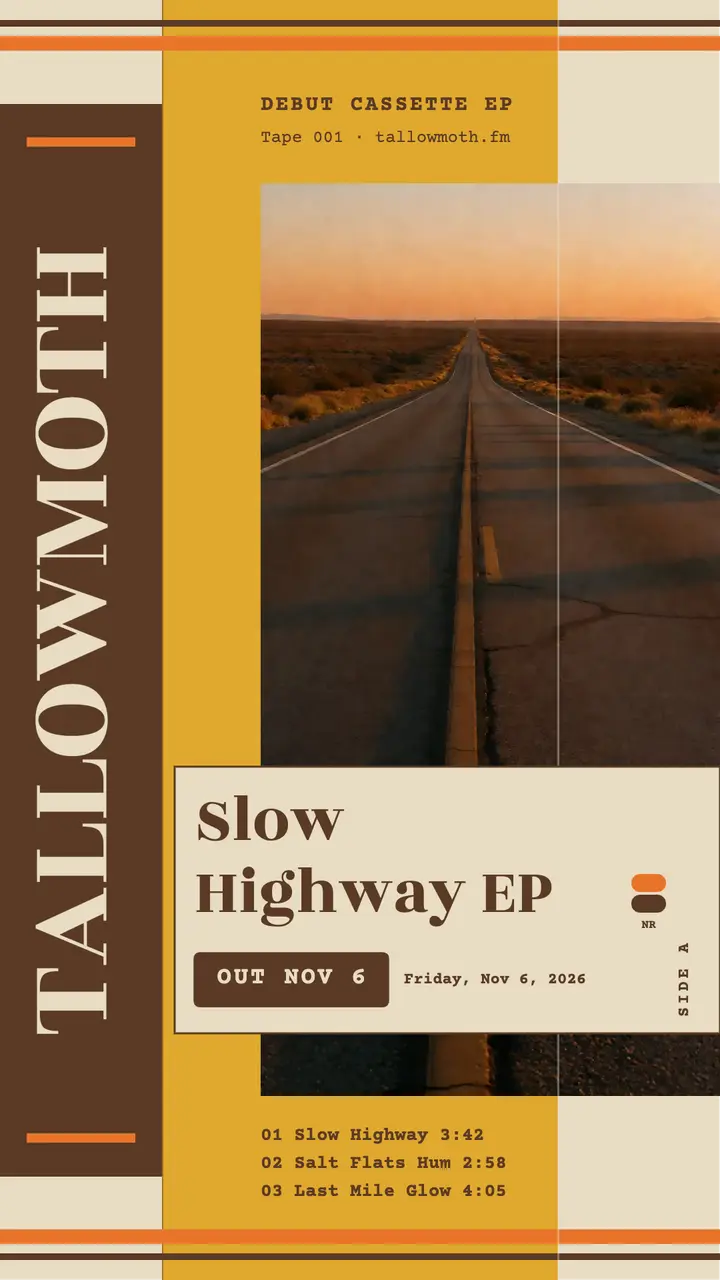Tallowmoth debut cassette EP release story template